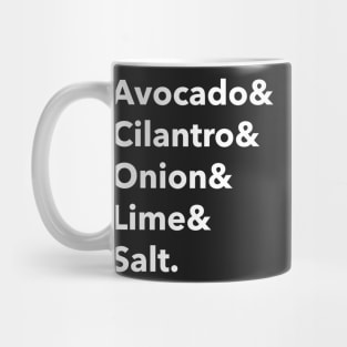 Guacamole ingredients Mug